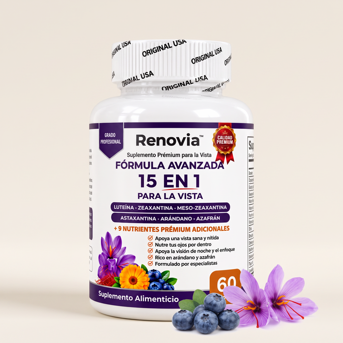 Frasco de Renovia 15 en 1 con 60 cápsulas